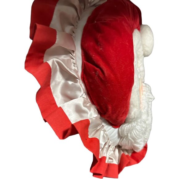 Hand Painted By Lilly Santa Face Holiday Pillow Christmas Decor Vintage 13” HTF - Picture 16 of 16